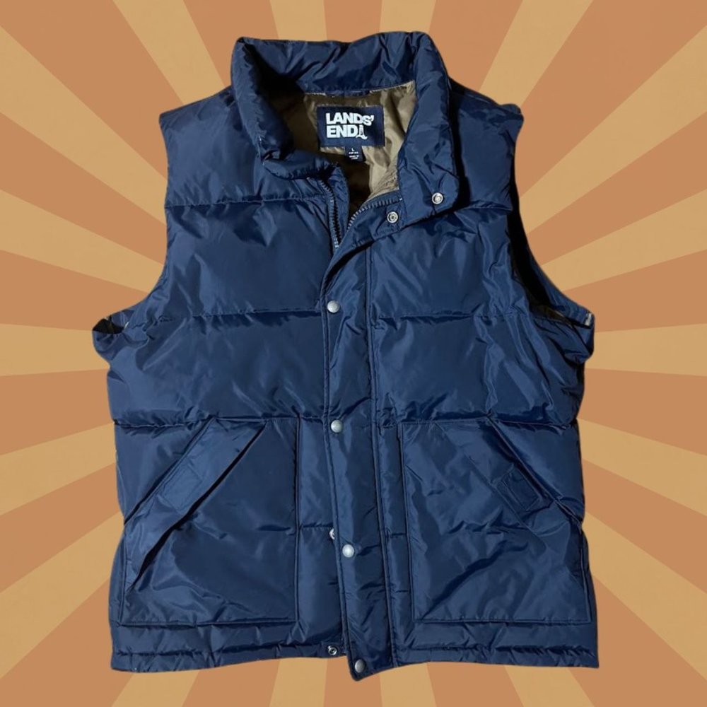 Lands' End Men's 600 Down Vest-- Size L